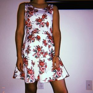 Floral white dress